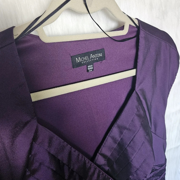 Michel Antoni Classic Bandage Plum Midi Dress - Picture 5 of 7
